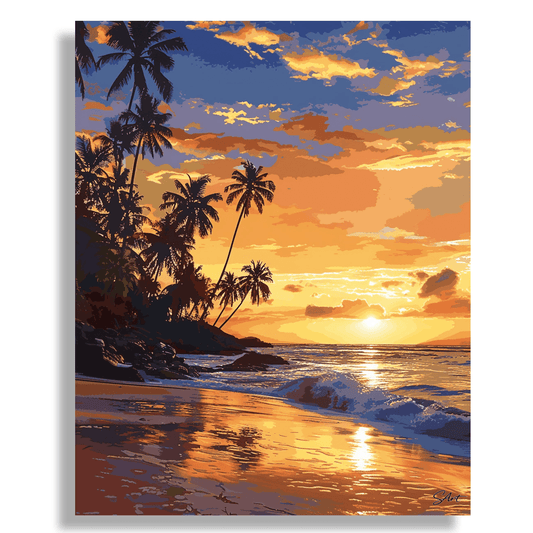 Beach Palms - Paint by Numbers Kit