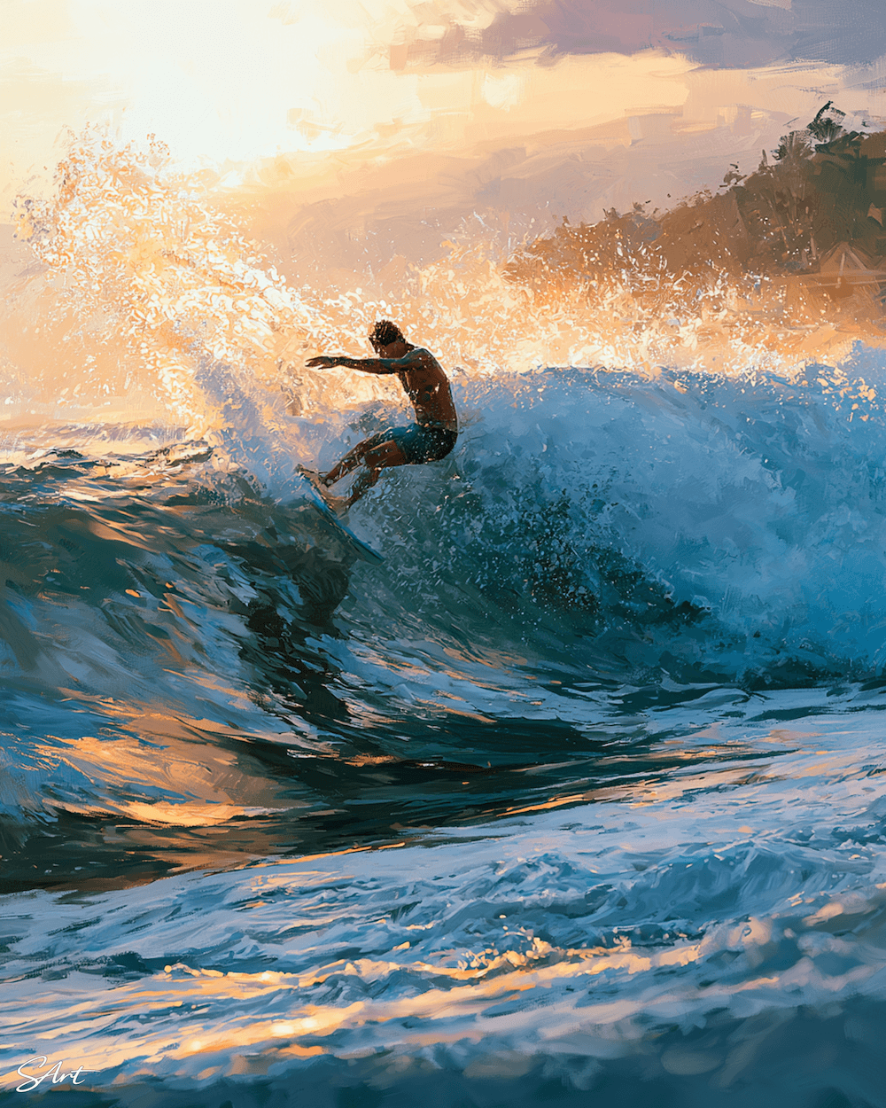 Dawn Surf Spray - Paint by Numbers Kit