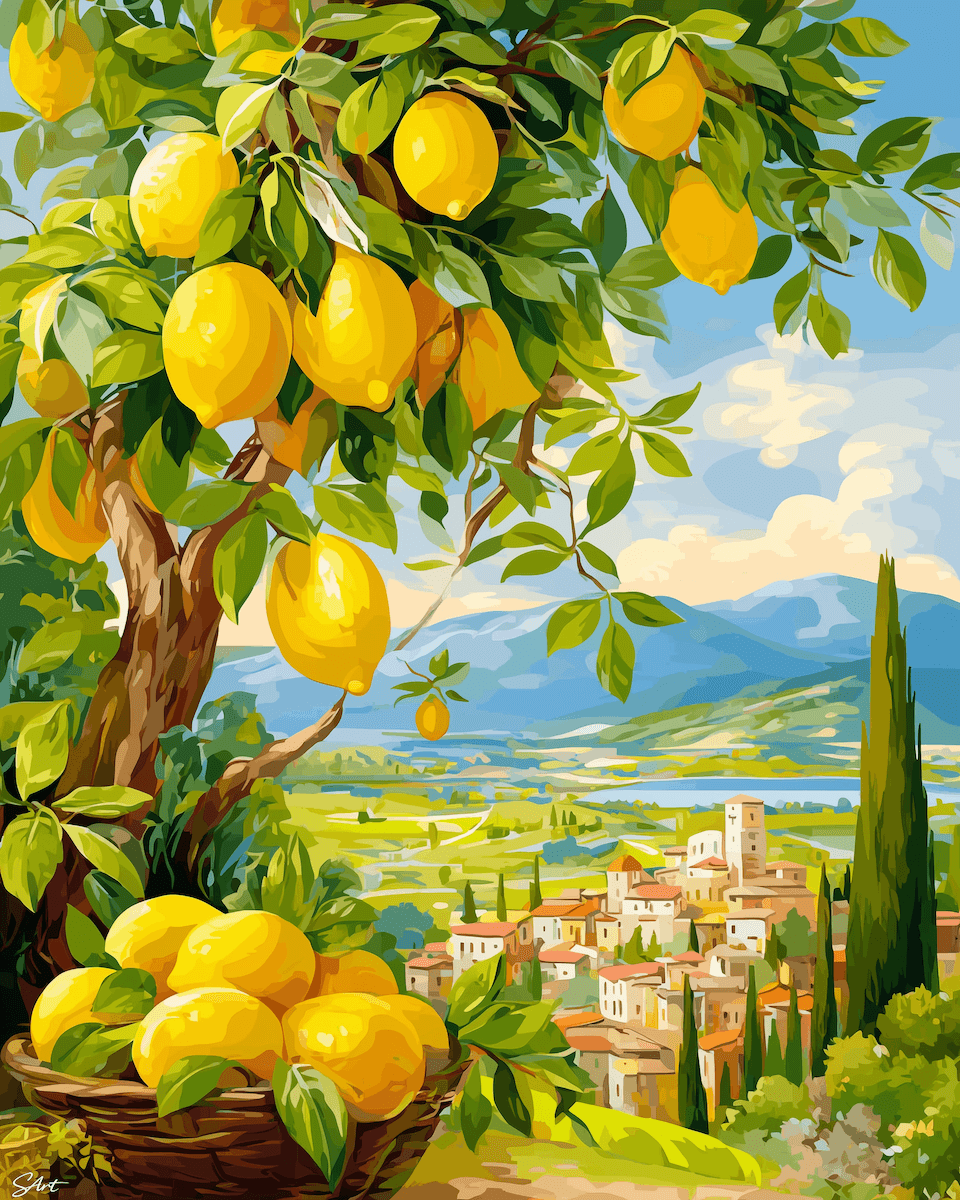 European Summer Lemons - Paint by Numbers Kit