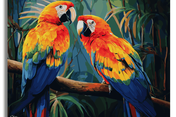 Animals paint by numbers