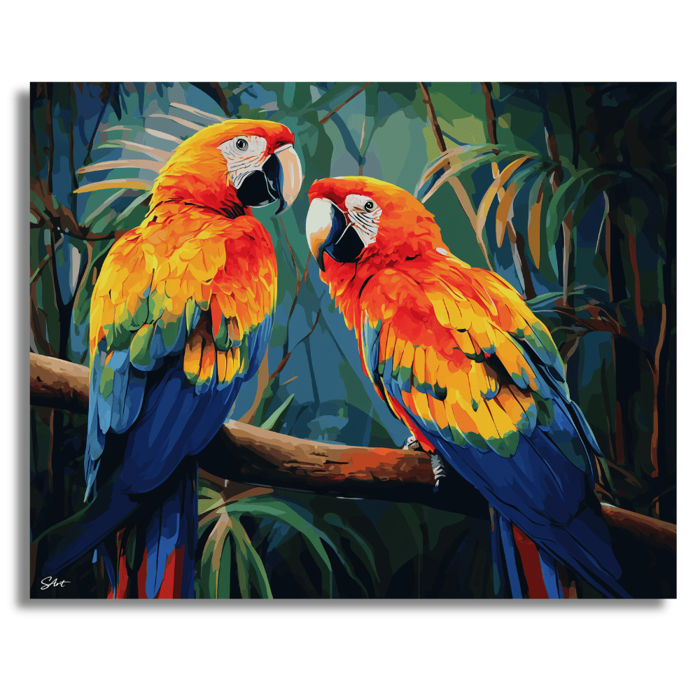 Forest Parrots – Paint by Numbers Kit