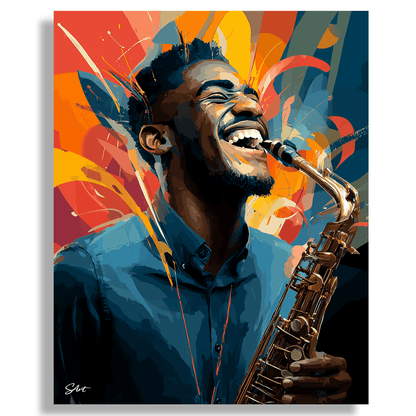 Jazz Saxophone Player - Paint by Numbers Kit