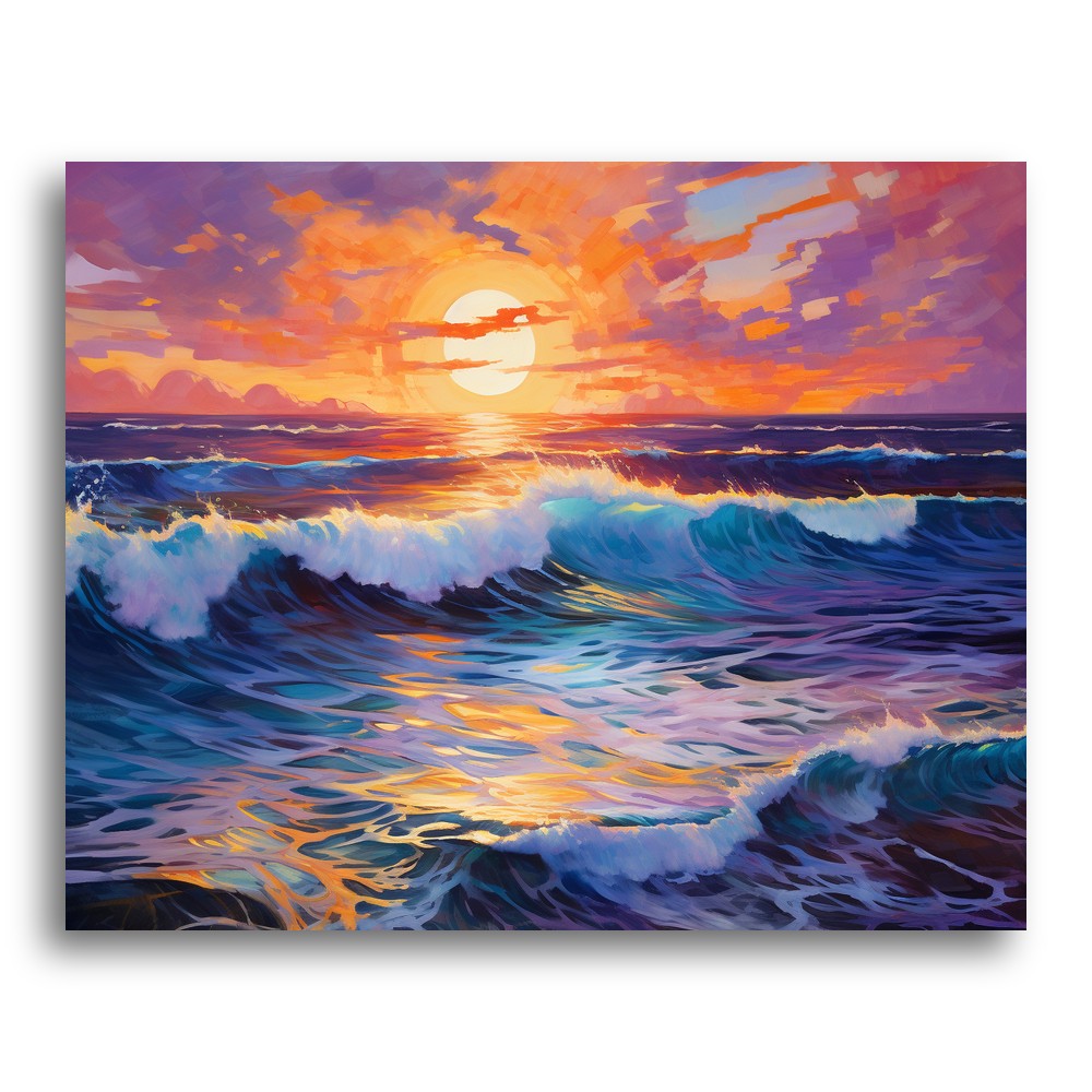 Sunset Ocean Waves – Paint by Numbers Kit