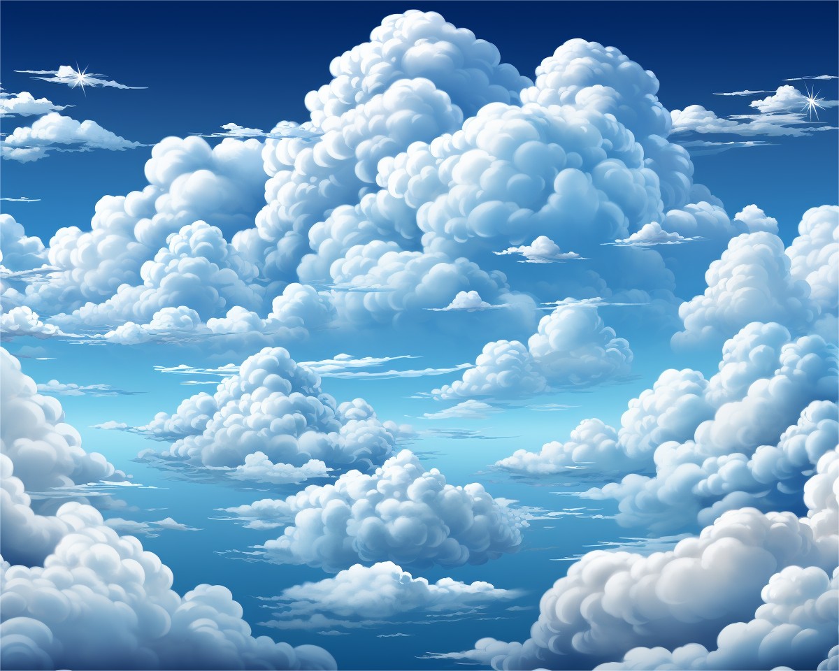 Majestic Cumulus Sky – Paint by Numbers Kit