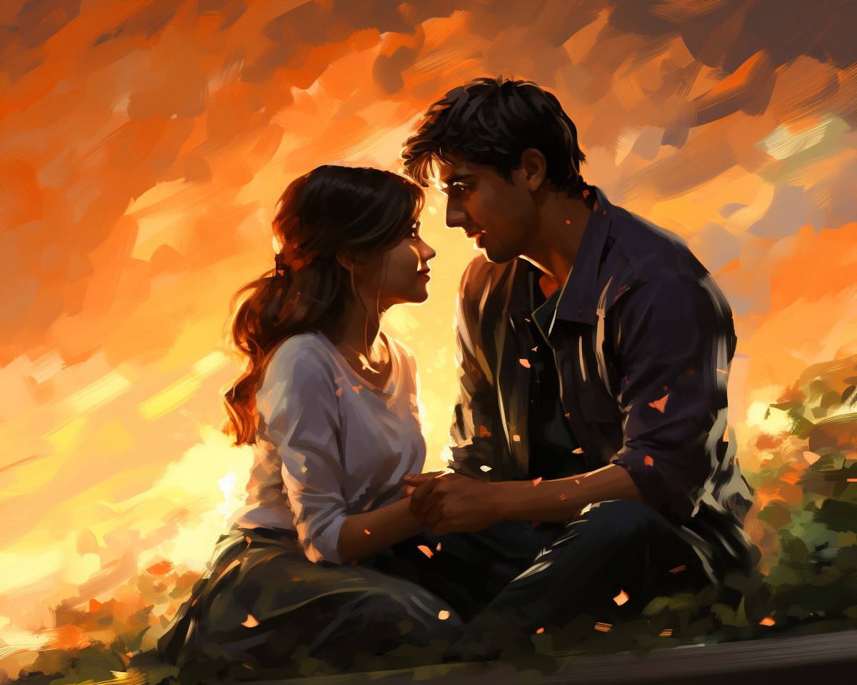 Sunset Lovers Embrace – Paint by Numbers Kit