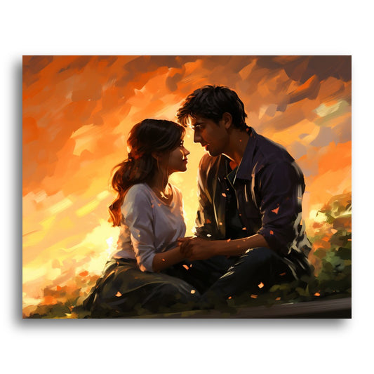 Sunset Lovers Embrace – Paint by Numbers Kit