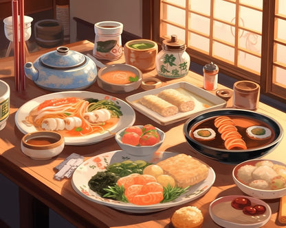 Traditional Japanese Feast – Paint by Numbers Kit