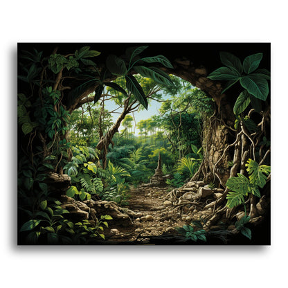 Jungle Cave Entrance – Paint by Numbers Kit