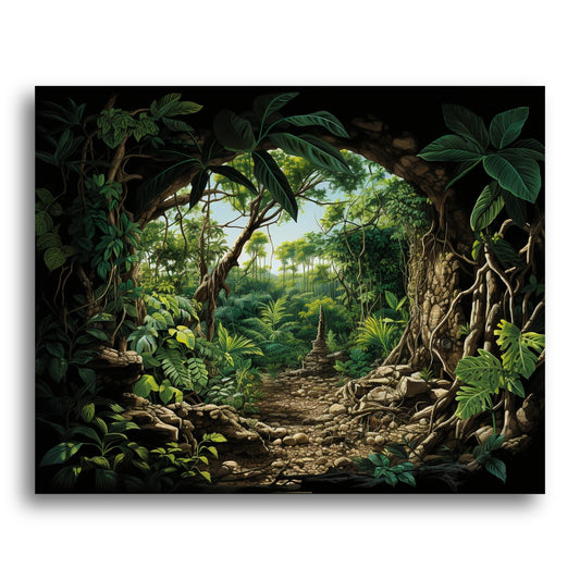 Jungle Cave Entrance – Paint by Numbers Kit