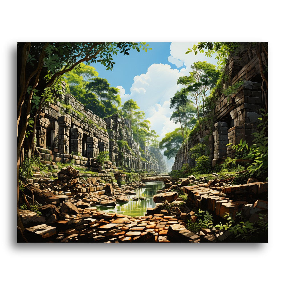 Ancient Jungle Ruins – Paint by Numbers Kit