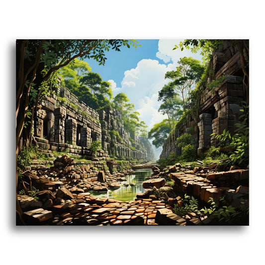 Ancient Jungle Ruins – Paint by Numbers Kit