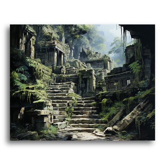 Ancient Jungle Ruins – Paint by Numbers Kit