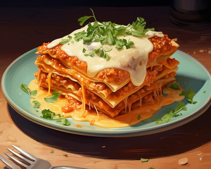 Classic Layered Lasagna – Paint by Numbers Kit