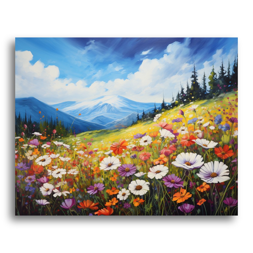 Mountain Wildflower Meadow – Paint by Numbers Kit