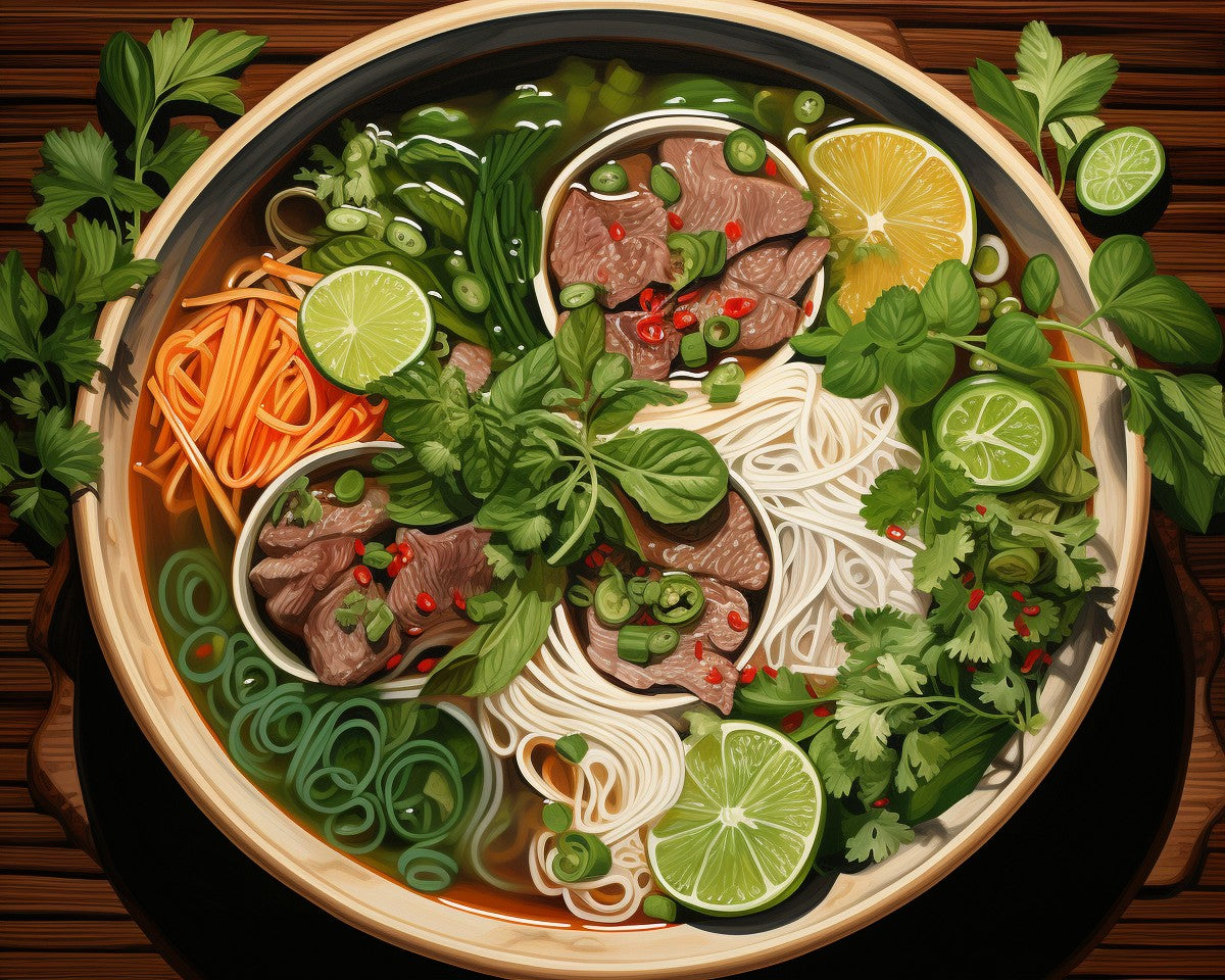 Vietnamese Beef Pho Bowl – Paint by Numbers Kit