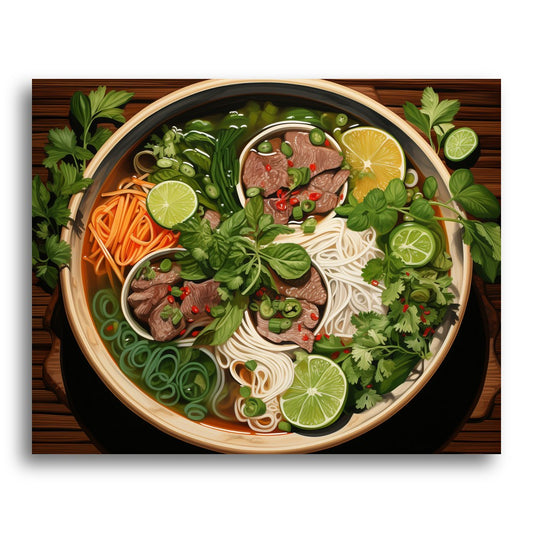 Vietnamese Beef Pho Bowl – Paint by Numbers Kit