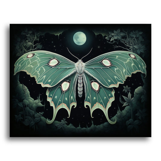 Moonlit Luna Moth – Paint by Numbers Kit