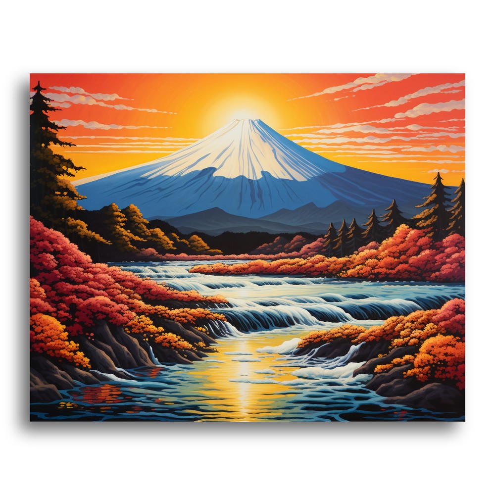 Sunlit Mountain River – Paint by Numbers Kit