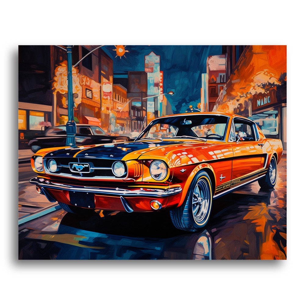 Classic Mustang Night – Paint by Numbers Kit