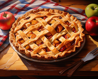 Classic Apple Pie – Paint by Numbers Kit