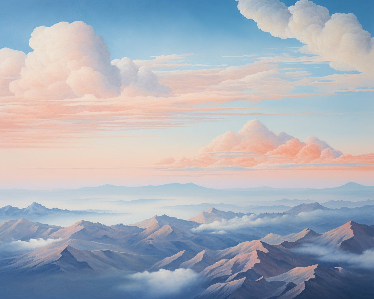 Misty Mountain Sunrise – Paint by Numbers Kit