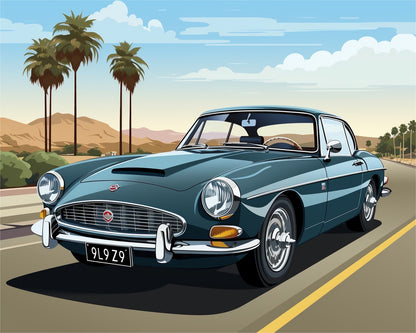 Classic Vintage Coupe – Paint by Numbers Kit