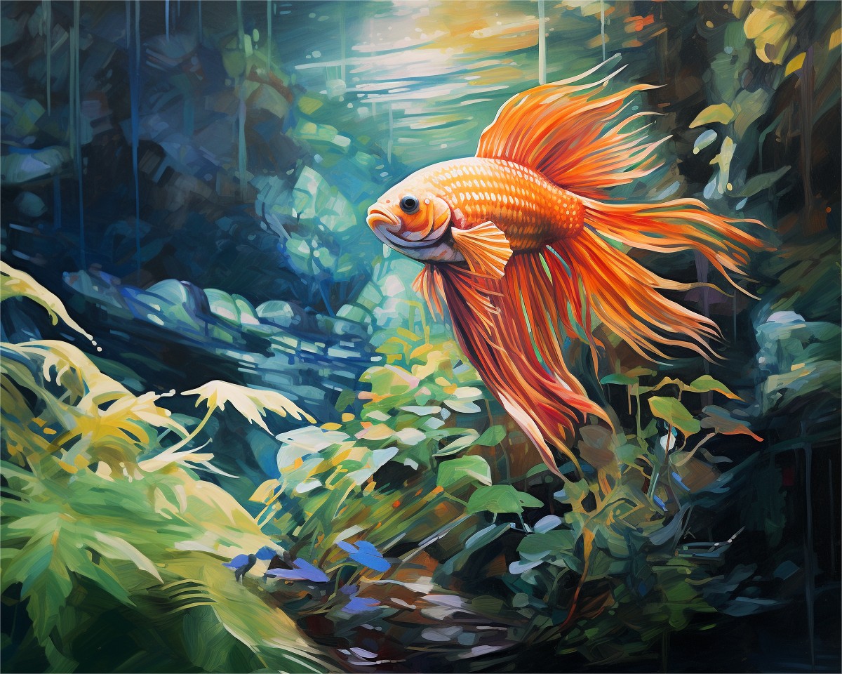 Radiant Betta Fish – Paint by Numbers Kit