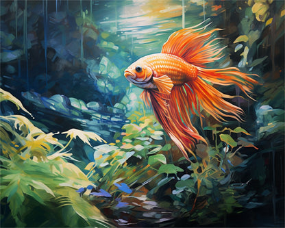 Radiant Betta Fish – Paint by Numbers Kit