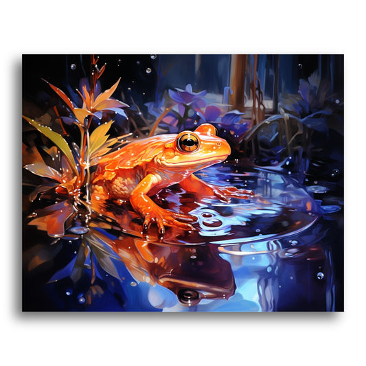 Luminous Orange Frog – Paint by Numbers Kit