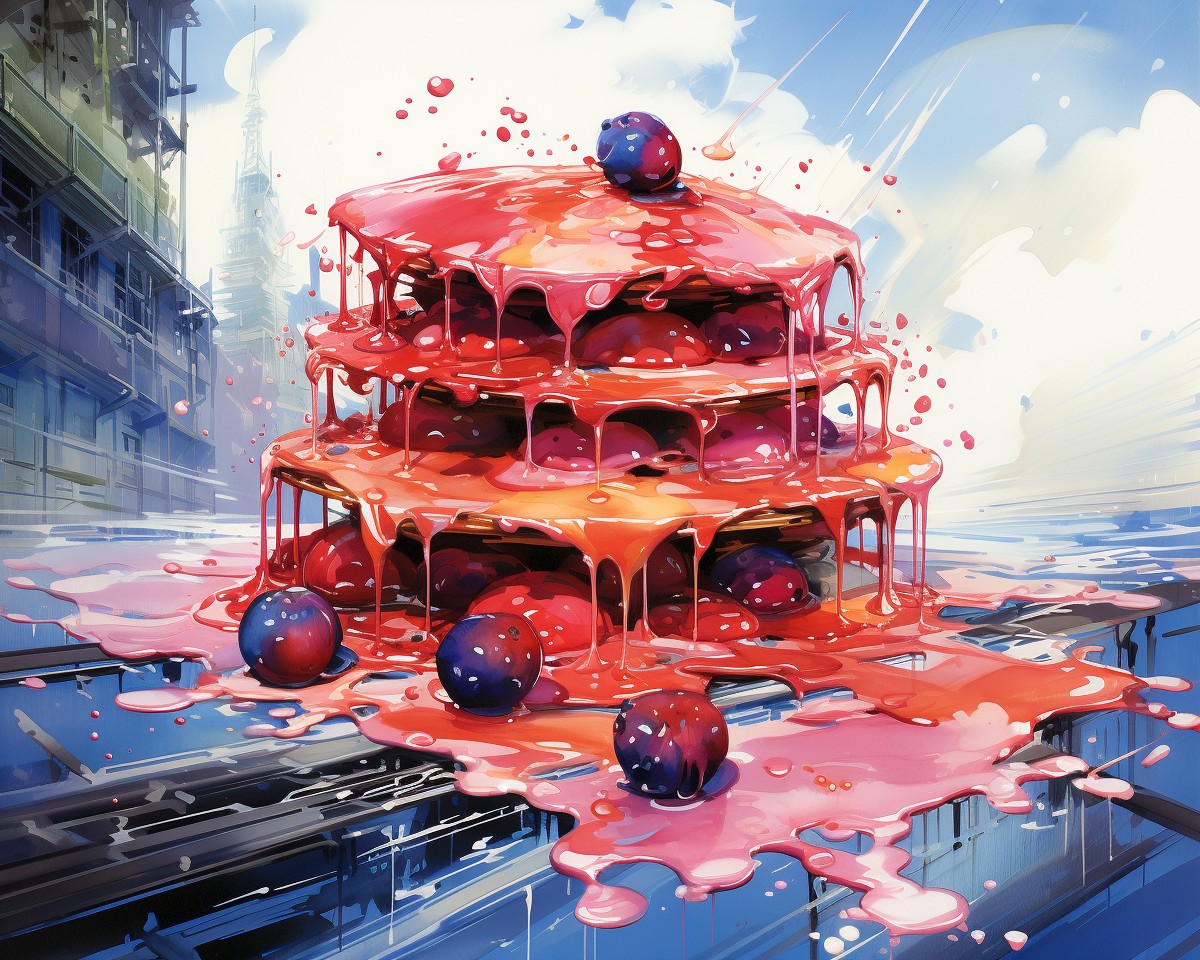 Dripping Berry Stack – Paint by Numbers Kit