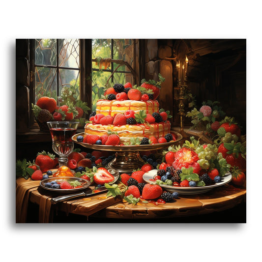 Berry Topped Cake – Paint by Numbers Kit