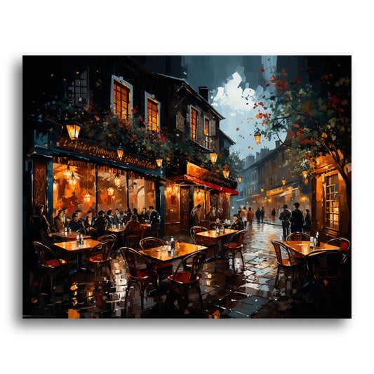 Evening Café Terrace – Paint by Numbers Kit