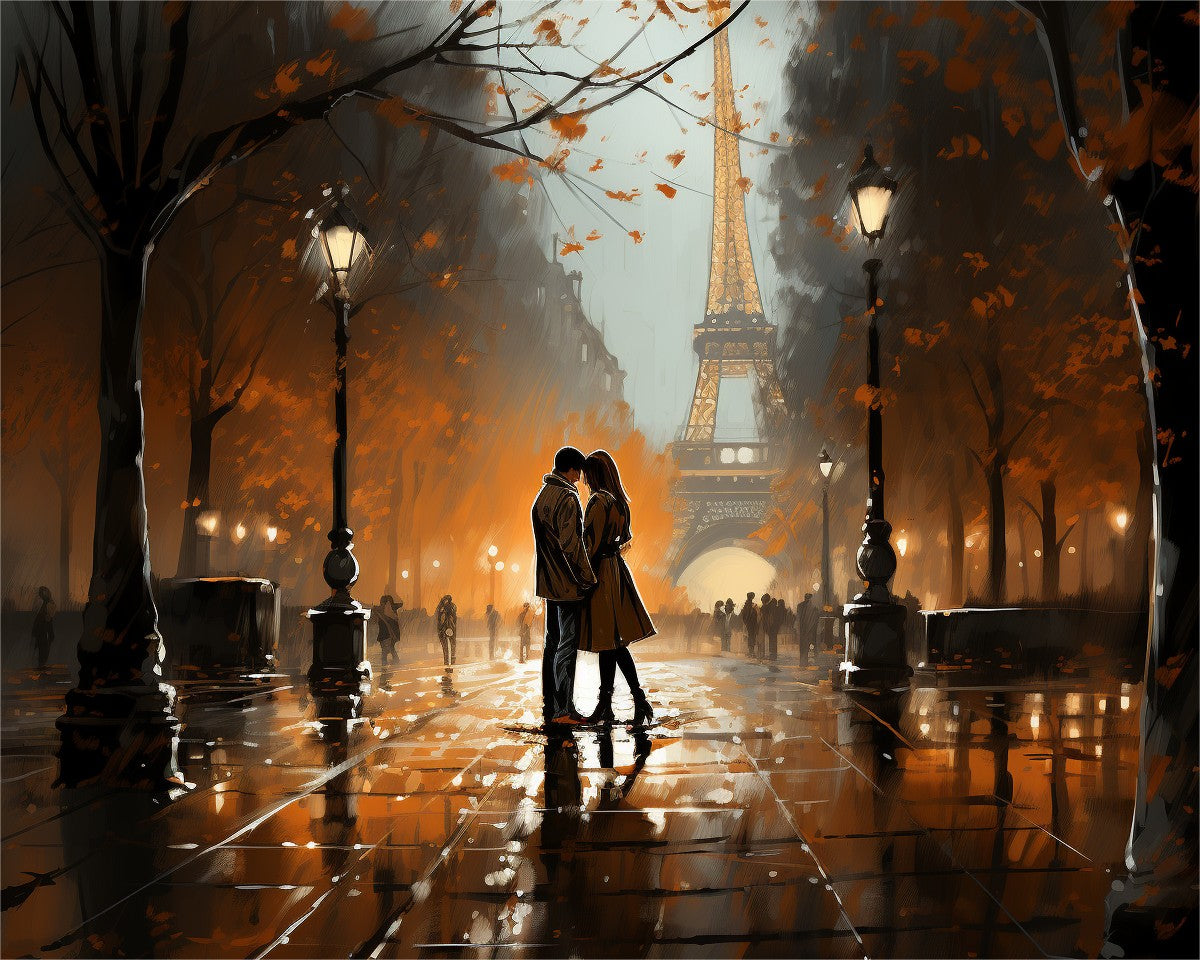 Parisian Autumn Romance – Paint by Numbers Kit