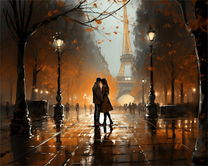 Parisian Autumn Romance – Paint by Numbers Kit