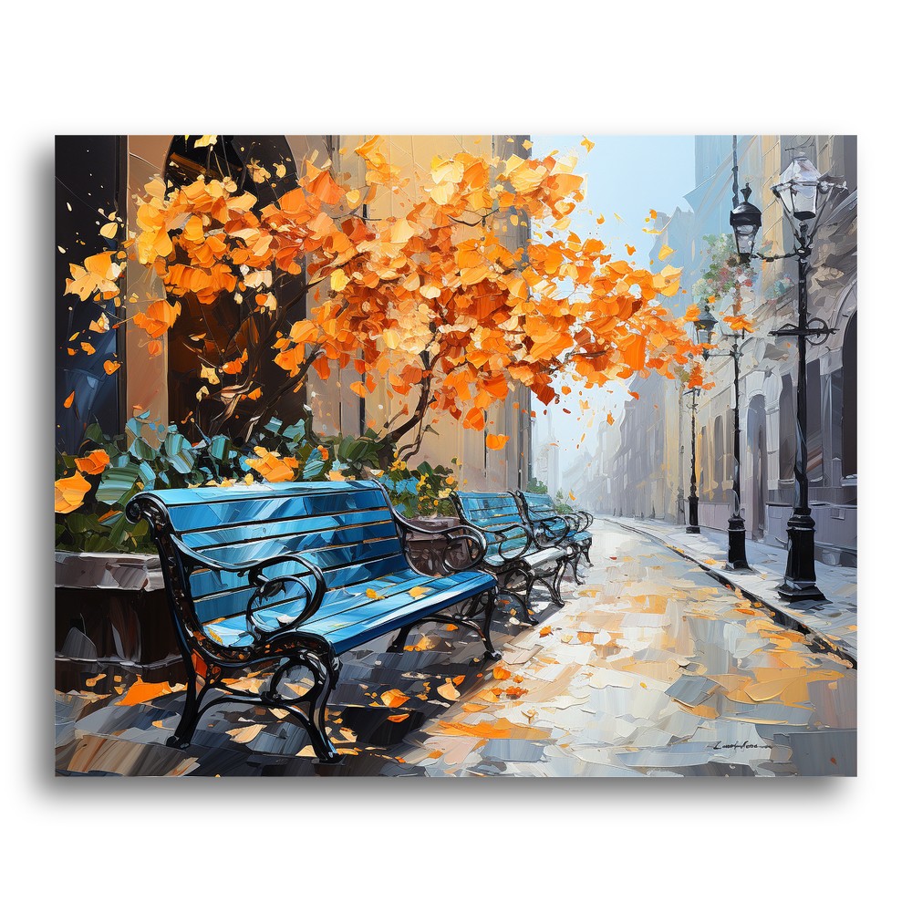 Autumn Park Benches – Paint by Numbers Kit