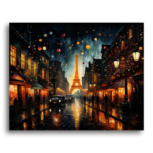 Eiffel Tower Nightfall – Paint by Numbers Kit
