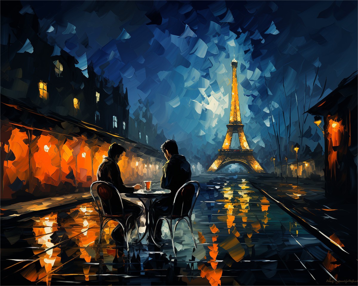 Paris Evening Rendezvous – Paint by Numbers Kit