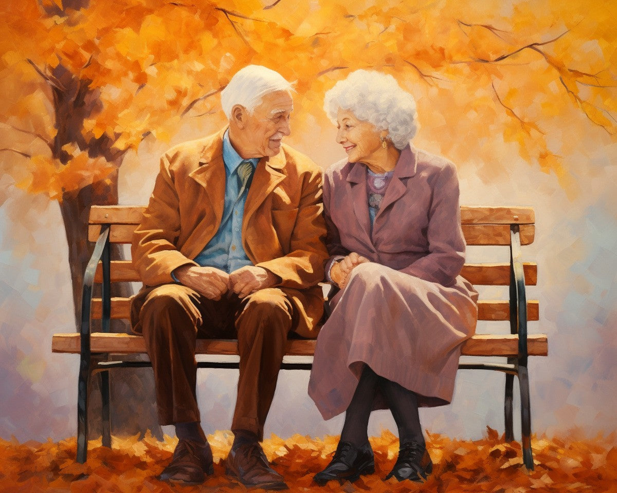 Autumn Park Conversation – Paint by Numbers Kit