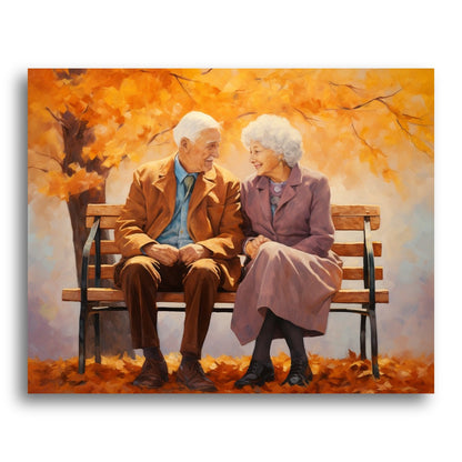 Autumn Park Conversation – Paint by Numbers Kit