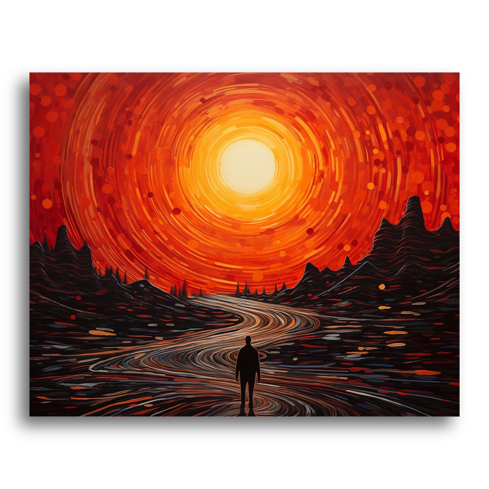 Sunlit Pathway Silhouette – Paint by Numbers Kit