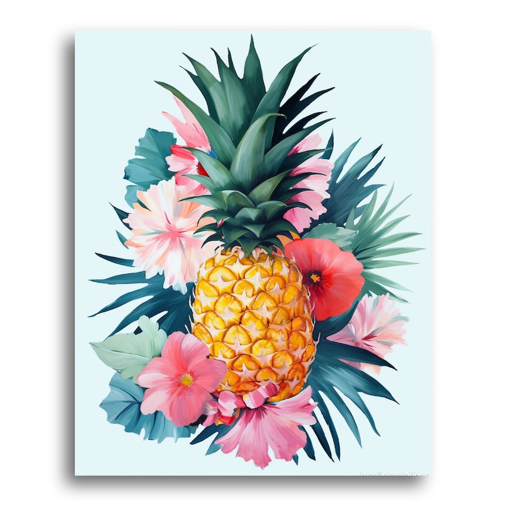 Tropical Pineapple Bloom – Paint by Numbers Kit