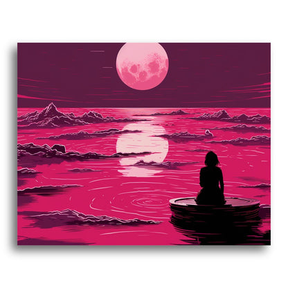 Moonlit Ocean Reflection – Paint by Numbers Kit