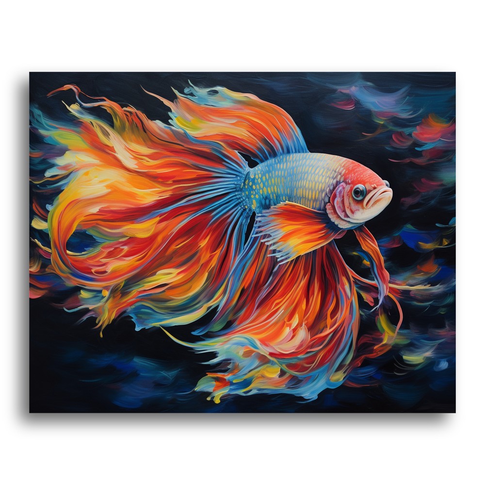 Flaming Betta Fish – Paint by Numbers Kit