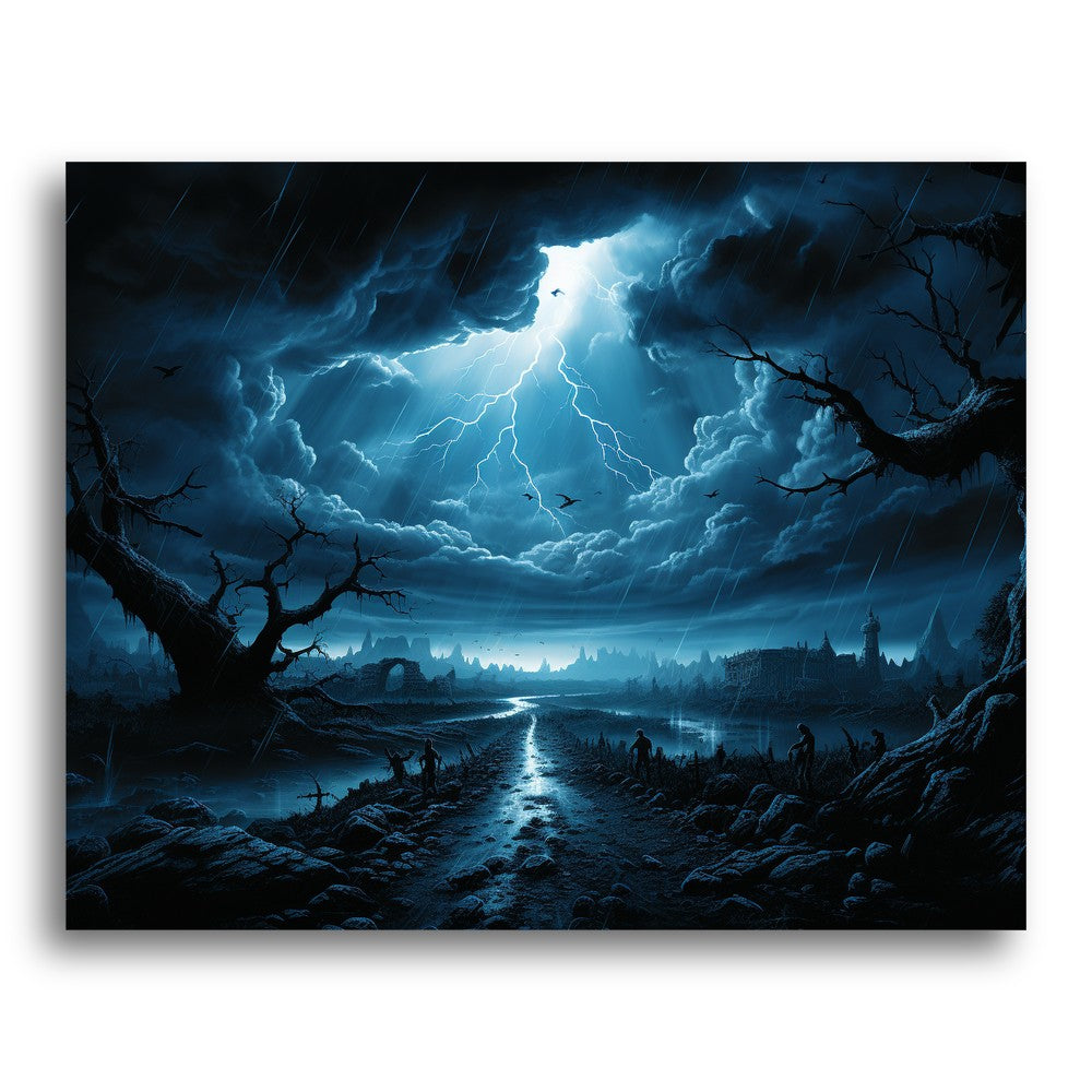 Stormlit Haunted Path – Paint by Numbers Kit