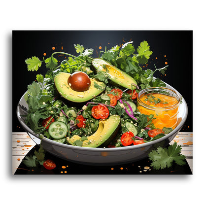 Fresh Avocado Salad – Paint by Numbers Kit
