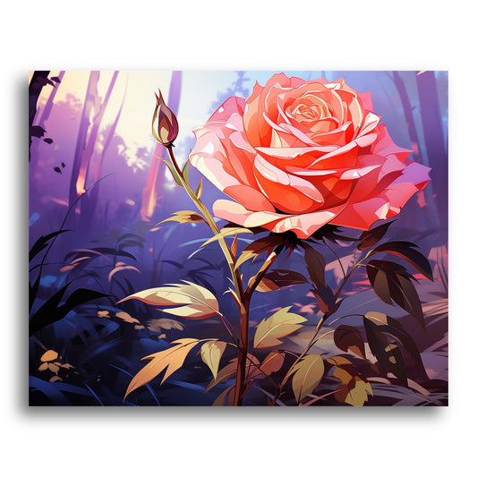 Radiant Rose Bloom – Paint by Numbers Kit