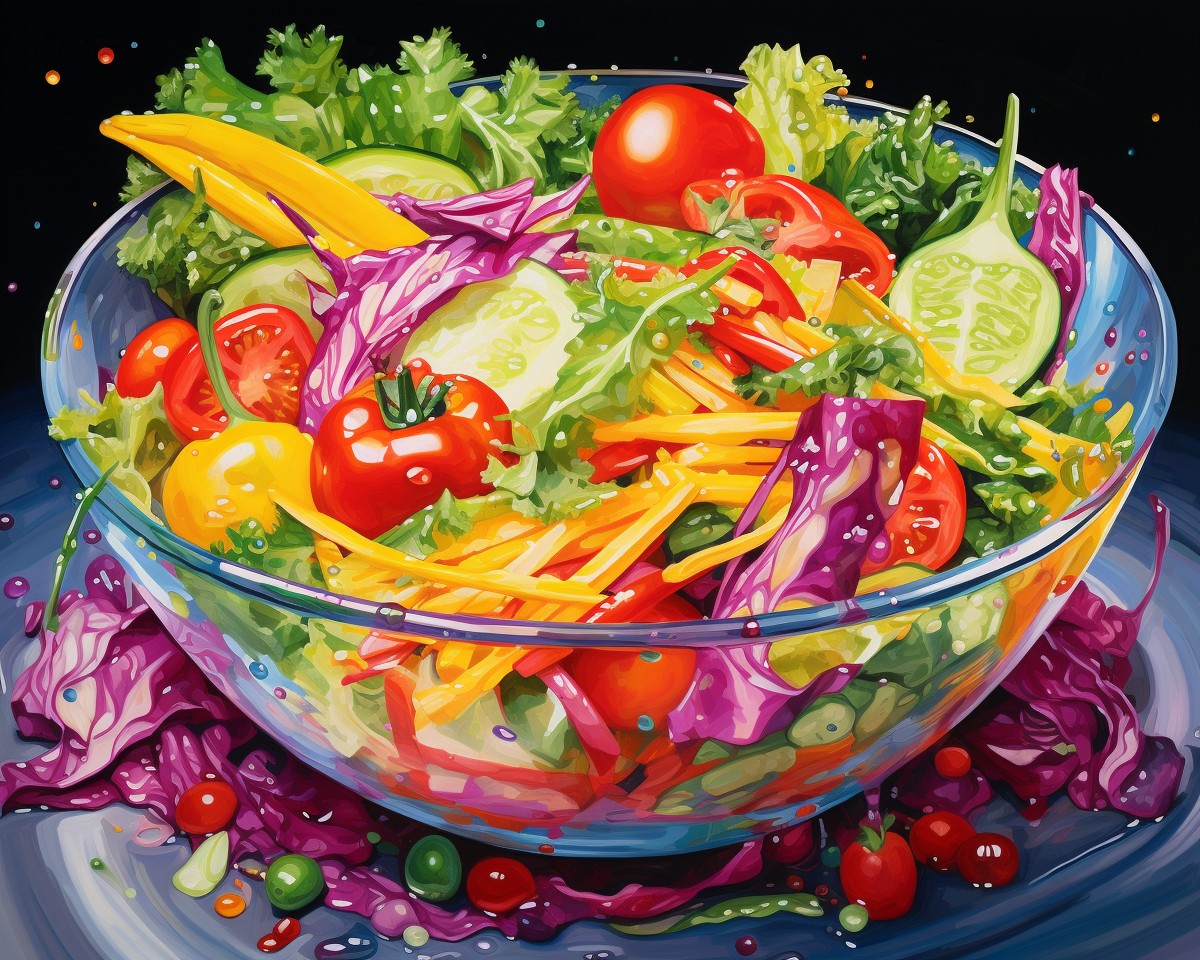 Vibrant Garden Salad – Paint by Numbers Kit