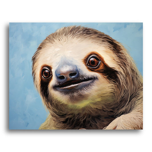 Gentle Sloth Portrait – Paint by Numbers Kit