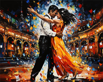 Elegant Ballroom Dance – Paint by Numbers Kit