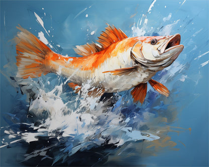 Leaping Redfish Splash – Paint by Numbers Kit